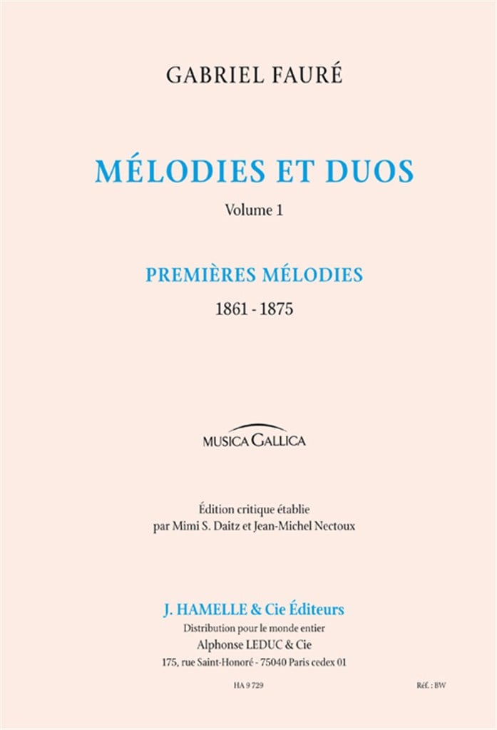 Mélodies et duos premières mélodies